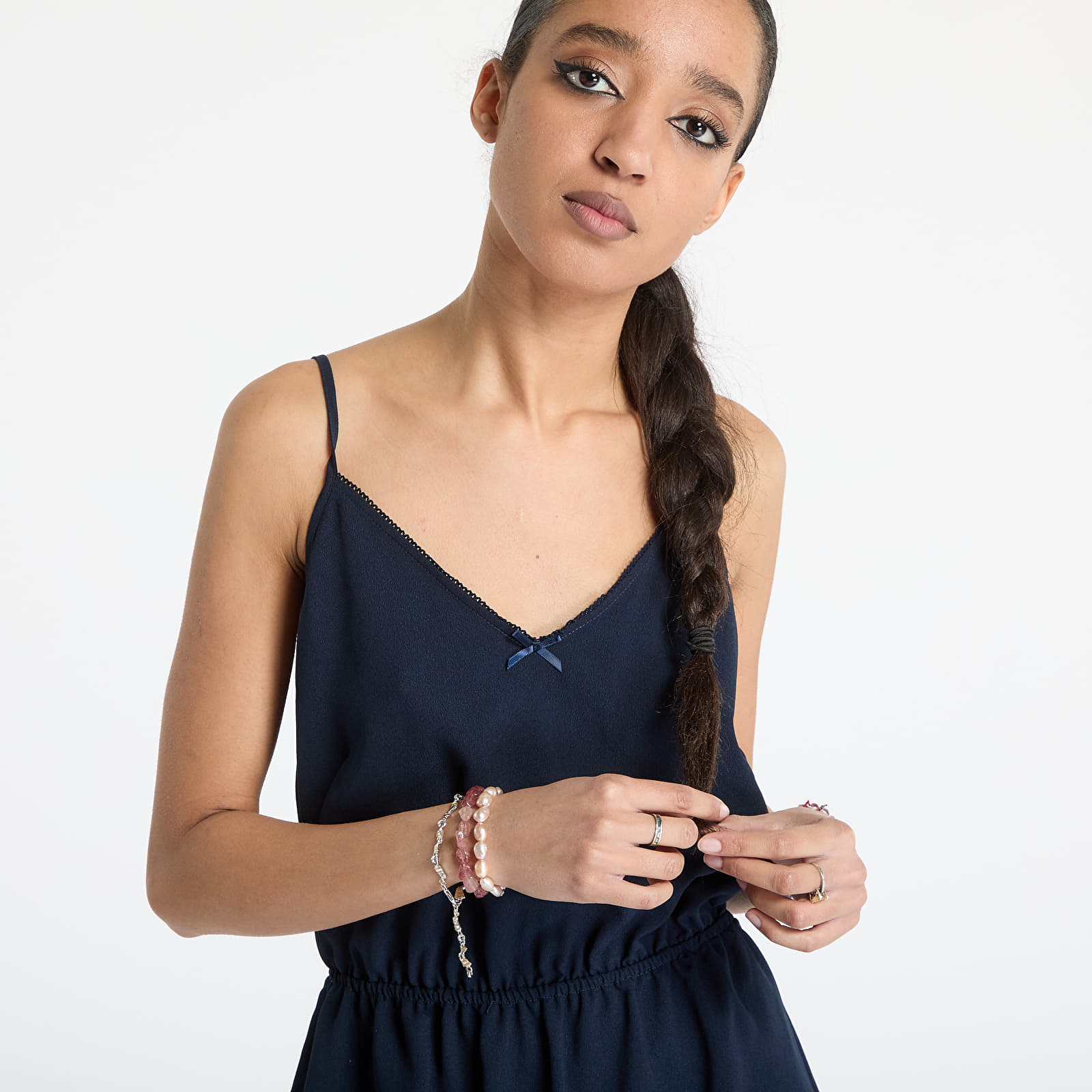 Obleke  Tommy Jeans Essential Strap Dress Blue