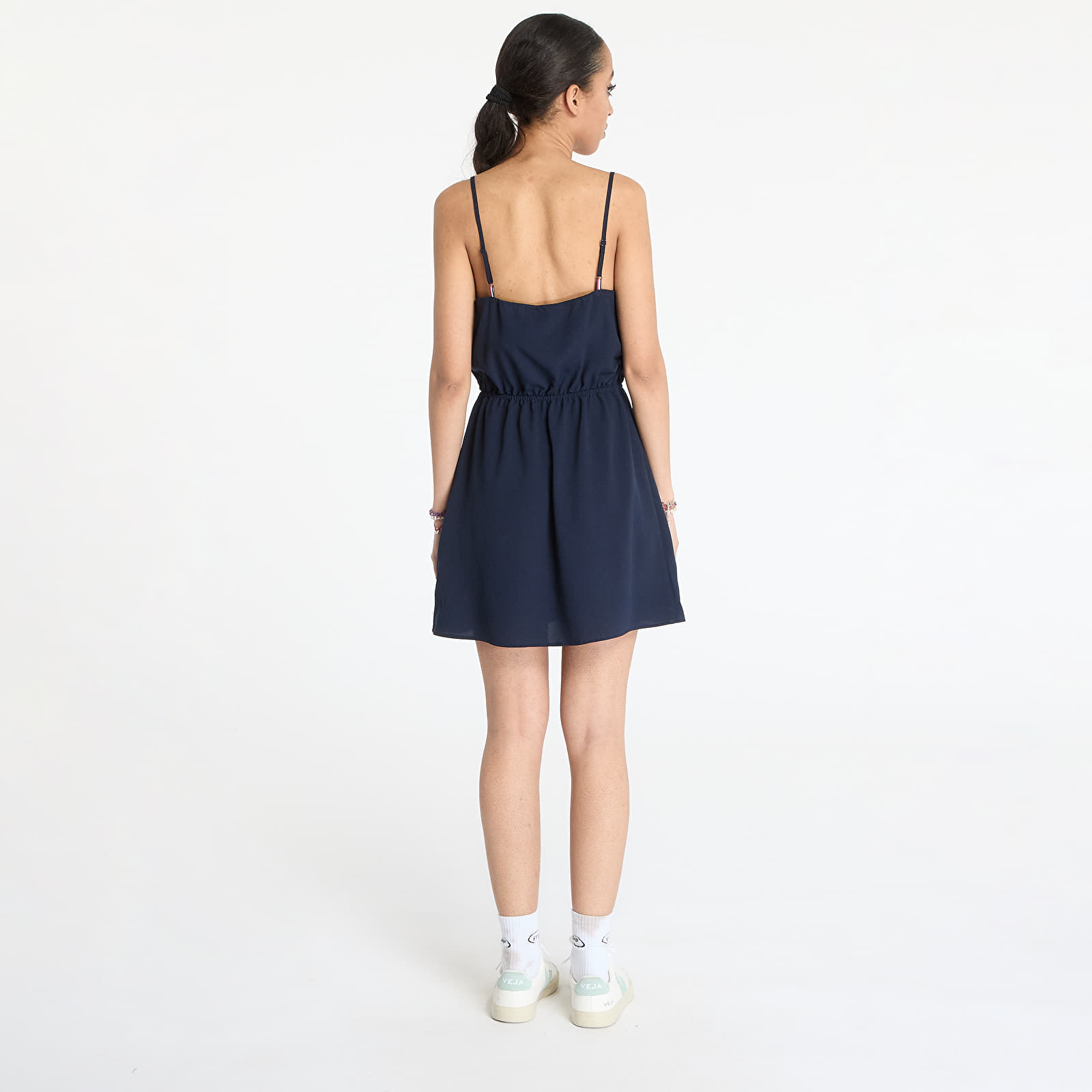 Obleke  Tommy Jeans Essential Strap Dress Blue