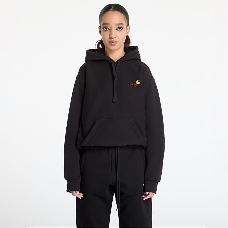 Carhartt WIP Hooded American Script Sweat Black
