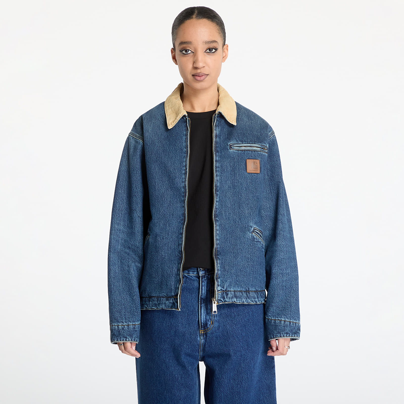 Herrenjacken Carhartt WIP OG Detroit Jacket UNISEX Blue/ Dusty Brown
