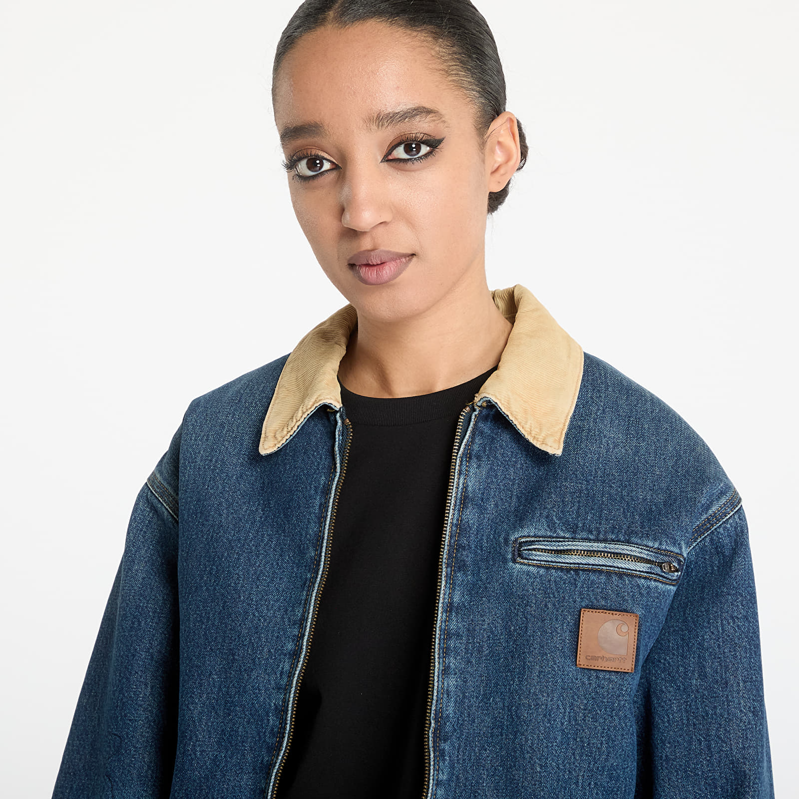 Herrenjacken Carhartt WIP OG Detroit Jacket UNISEX Blue/ Dusty Brown