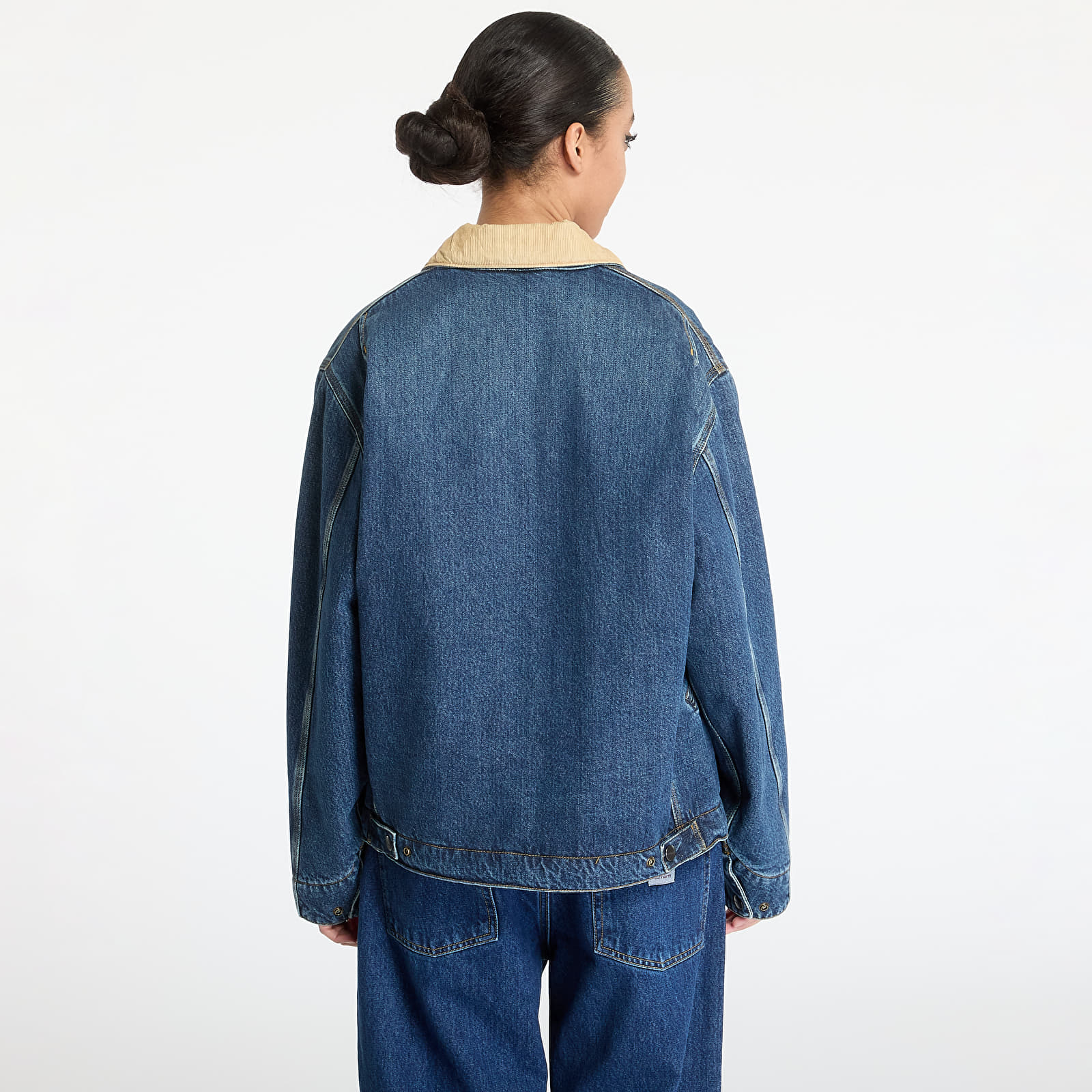 Herrenjacken Carhartt WIP OG Detroit Jacket UNISEX Blue/ Dusty Brown