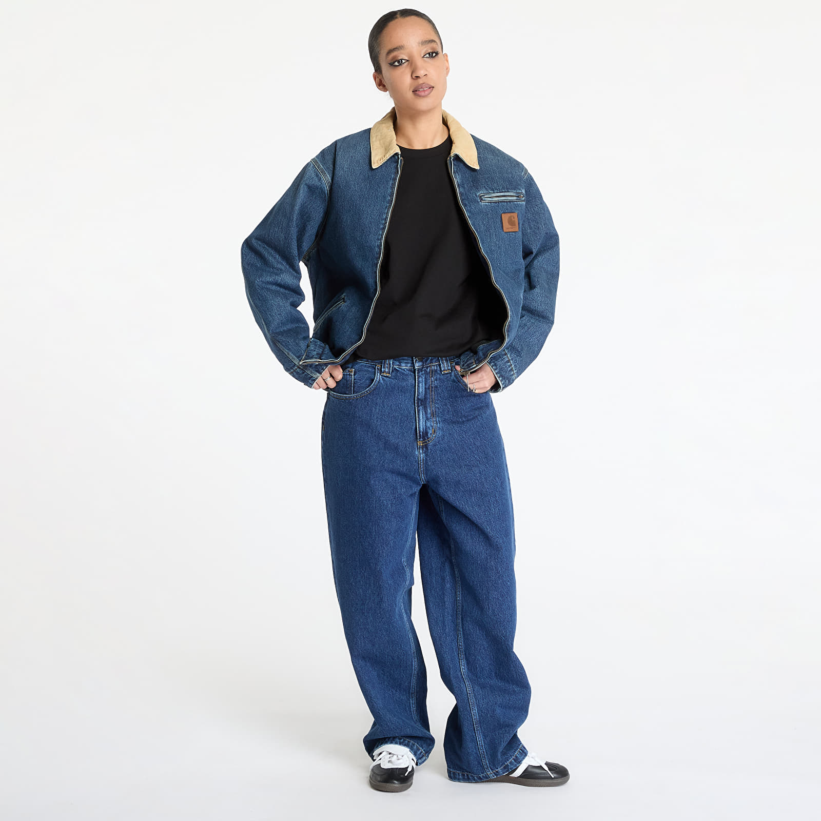 Herrenjacken Carhartt WIP OG Detroit Jacket UNISEX Blue/ Dusty Brown