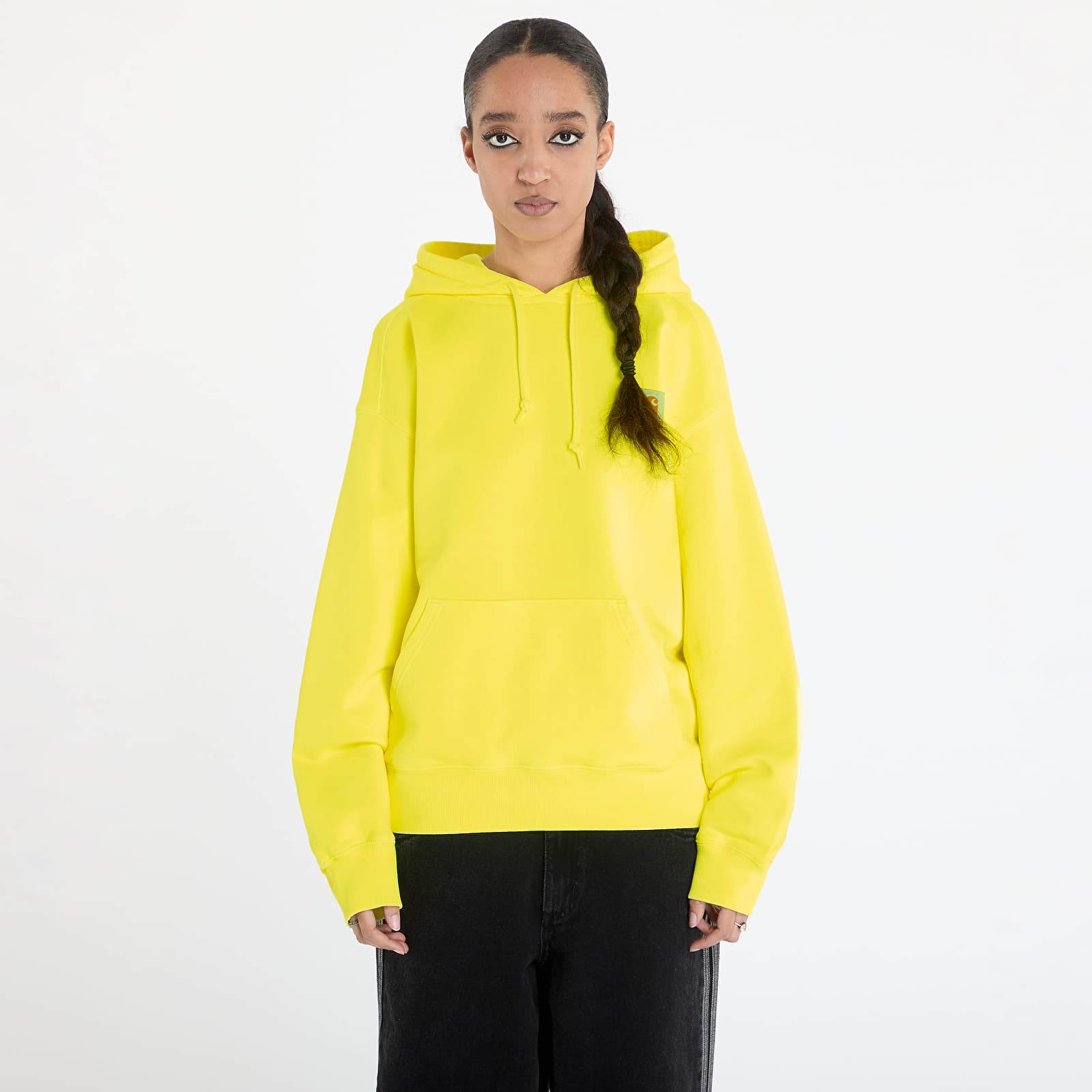 Herren-Sweatshirts Carhartt WIP Hooded Industry Sweat UNISEX Lumo Yellow Garment Dyed