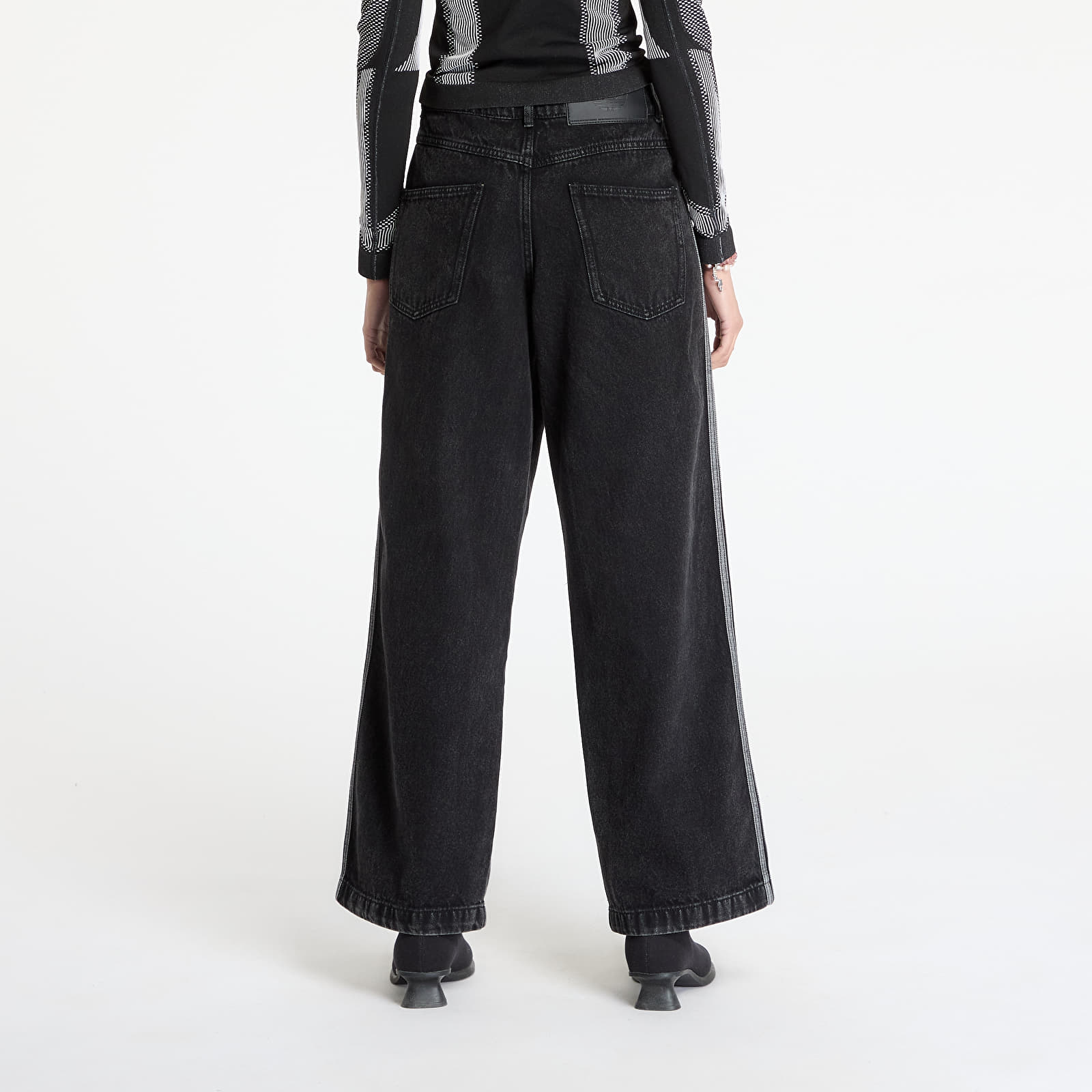 Women's jeans adidas Adicolor Denim 3-Stripes Track Pants Black