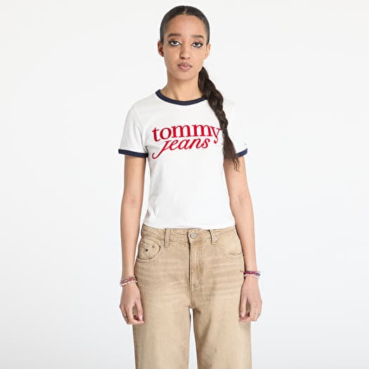 Tommy Jeans Slim Script Tee White