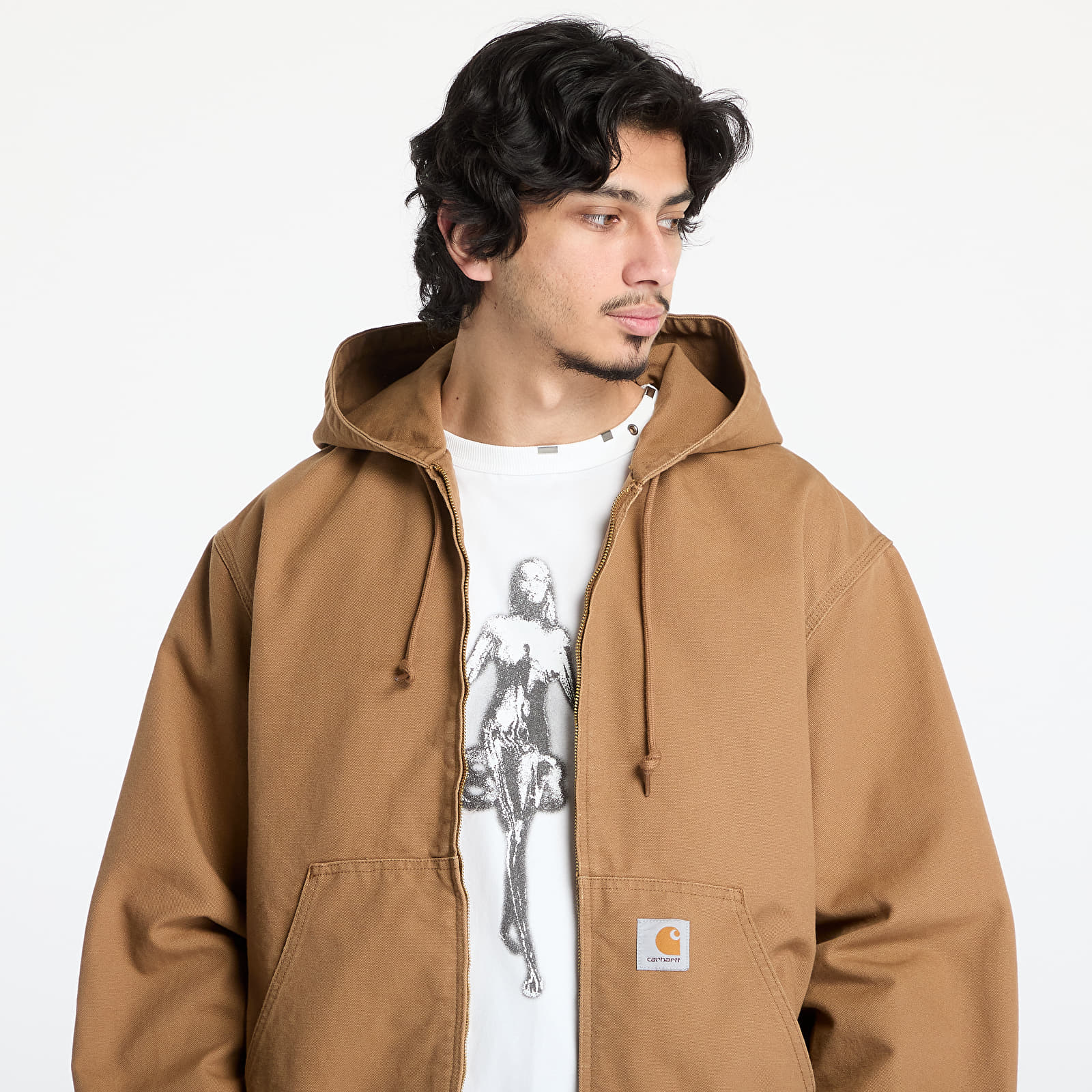 Herenjassen Carhartt WIP OG Active Jacket UNISEX Hamilton Brown Rinsed