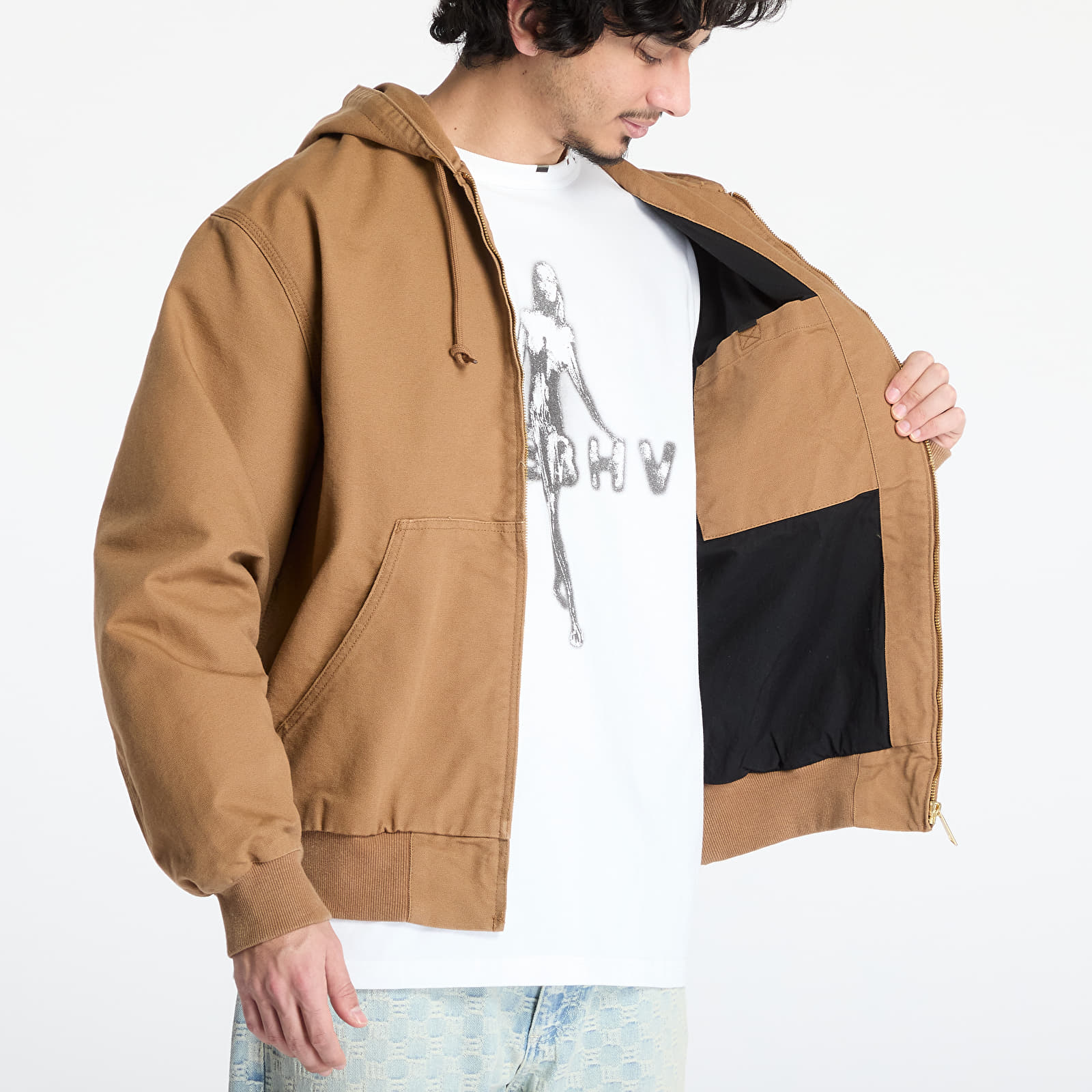 Herenjassen Carhartt WIP OG Active Jacket UNISEX Hamilton Brown Rinsed