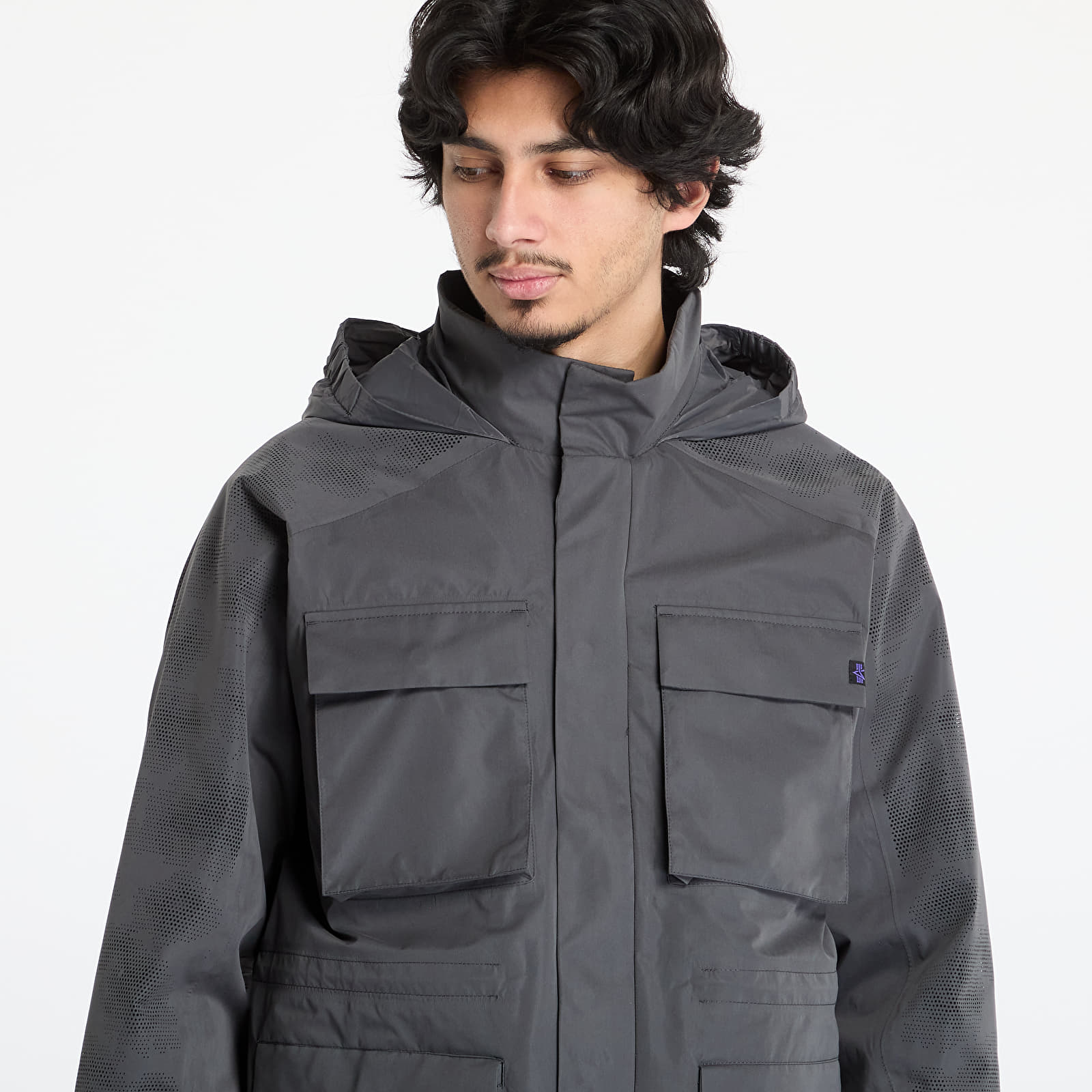 Men's windbreakers Alpha Industries M-65 Laser Cut Field Coat Charcoal