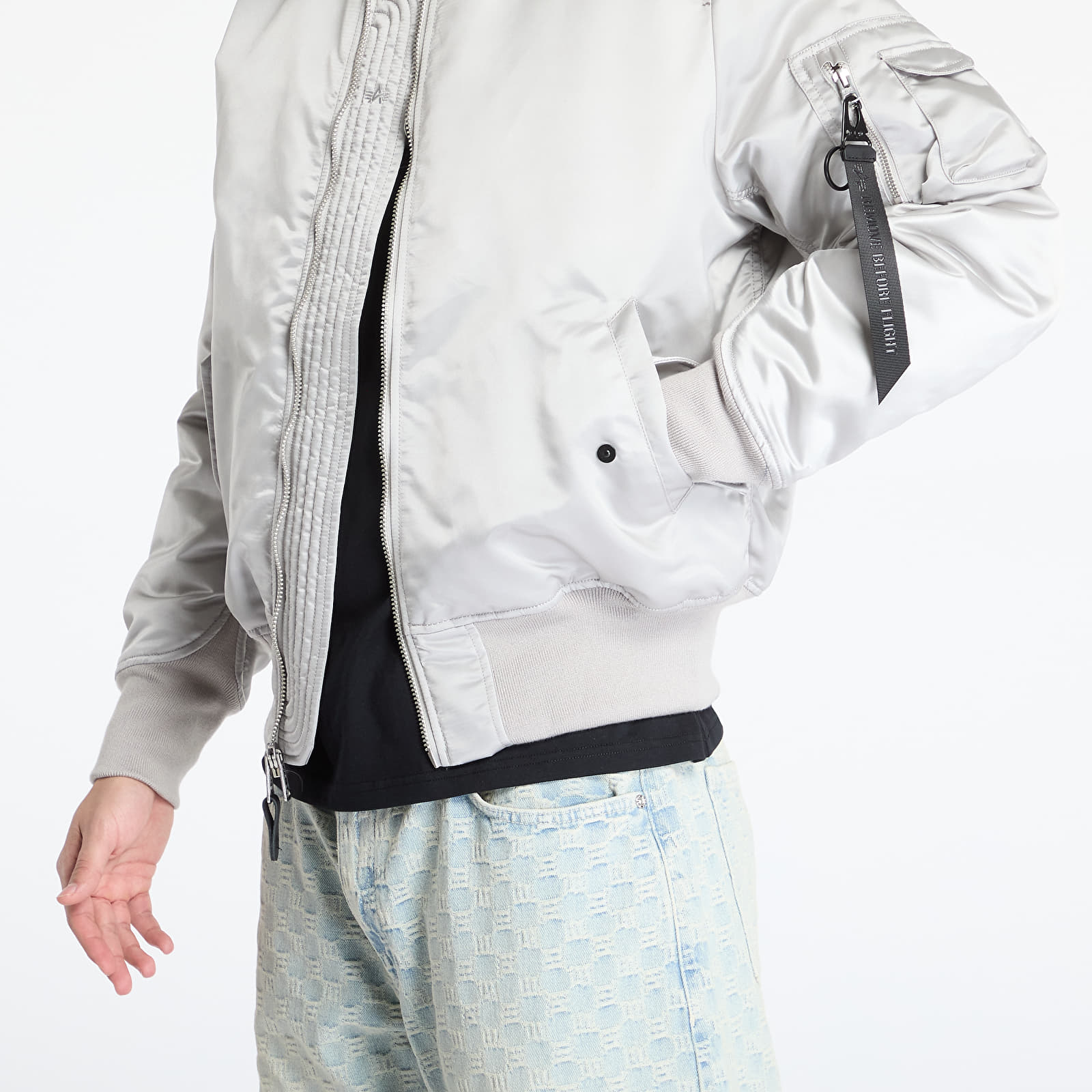 Men's jackets Alpha Industries MA-1 Base Flight Jacket Pastel Grey