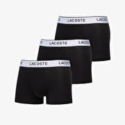 LACOSTE Cotton Stretch Trunk 3-Pack Black