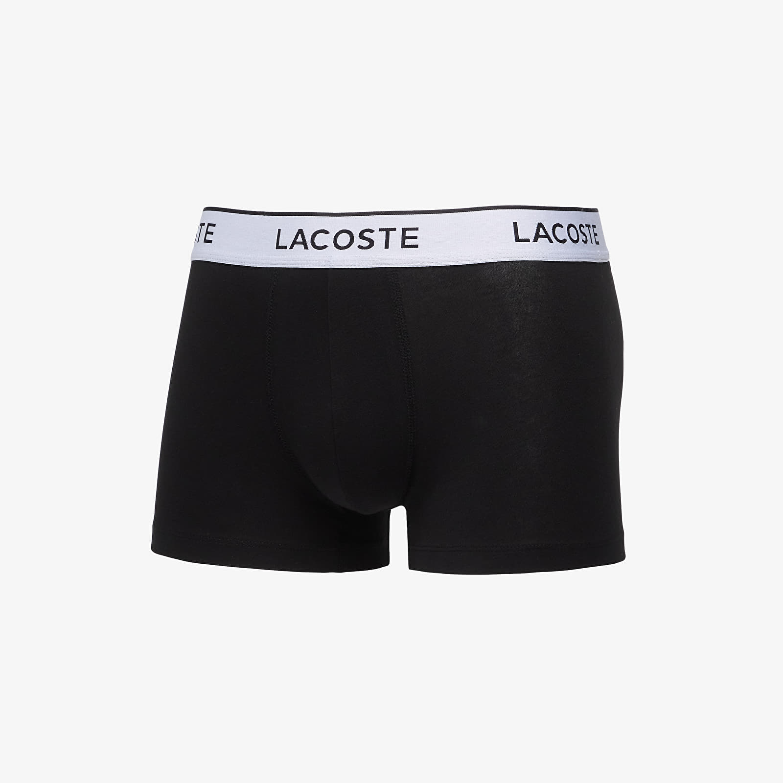 Boksersortsid LACOSTE Cotton Stretch Trunk 3-Pack Black