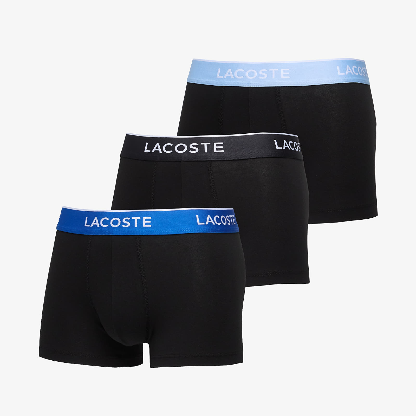 Boxershorts LACOSTE Cotton Stretch Trunk 3-Pack Black/ Marina/ Overview/ Gra