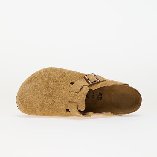 Birkenstock Boston Suede Leather Latte Cream | Queens
