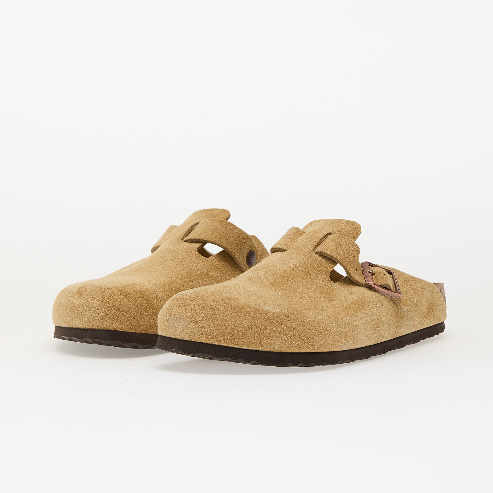 Meeste tossud ja kingad Birkenstock Boston Suede Leather Latte Cream