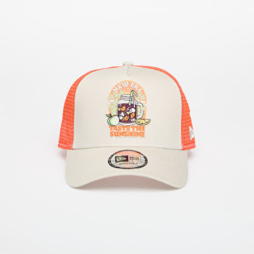 Kšiltovka New Era 9FORTY Af Trucker Summer Patch Stone/ Orange