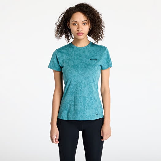 T-shirt Columbia Bluebird Canyon™ Short Sleeve Crew T-Shirt River Blue Popflorid Jacquard
