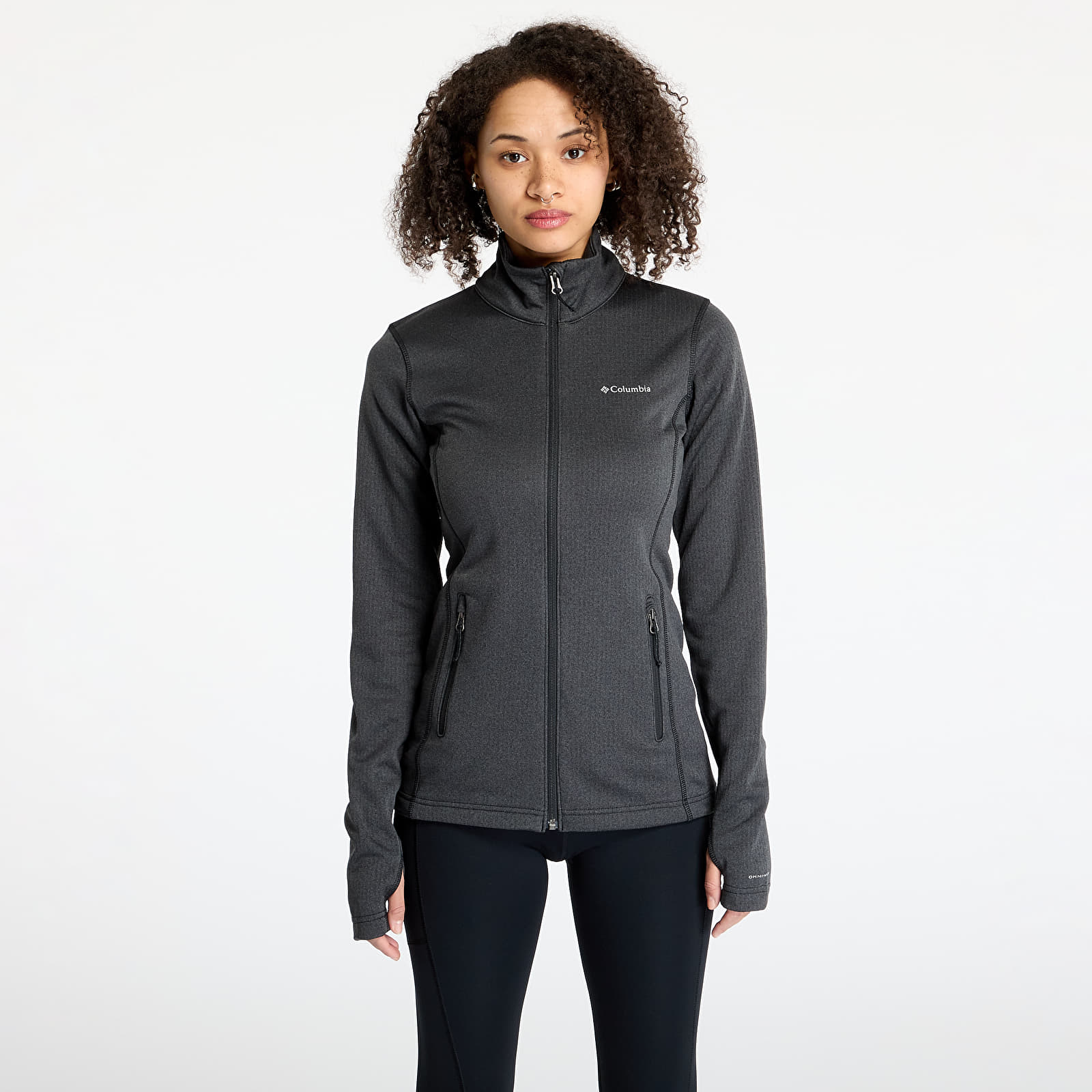 Women's Sweatshirts Columbia W Park View™ Grid Fleece Full Zip Black Heather
