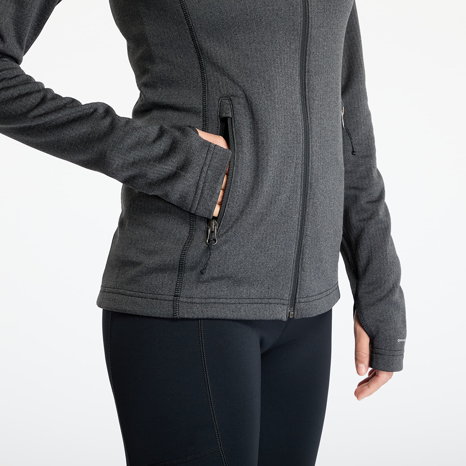 Women's Sweatshirts Columbia W Park View™ Grid Fleece Full Zip Black Heather