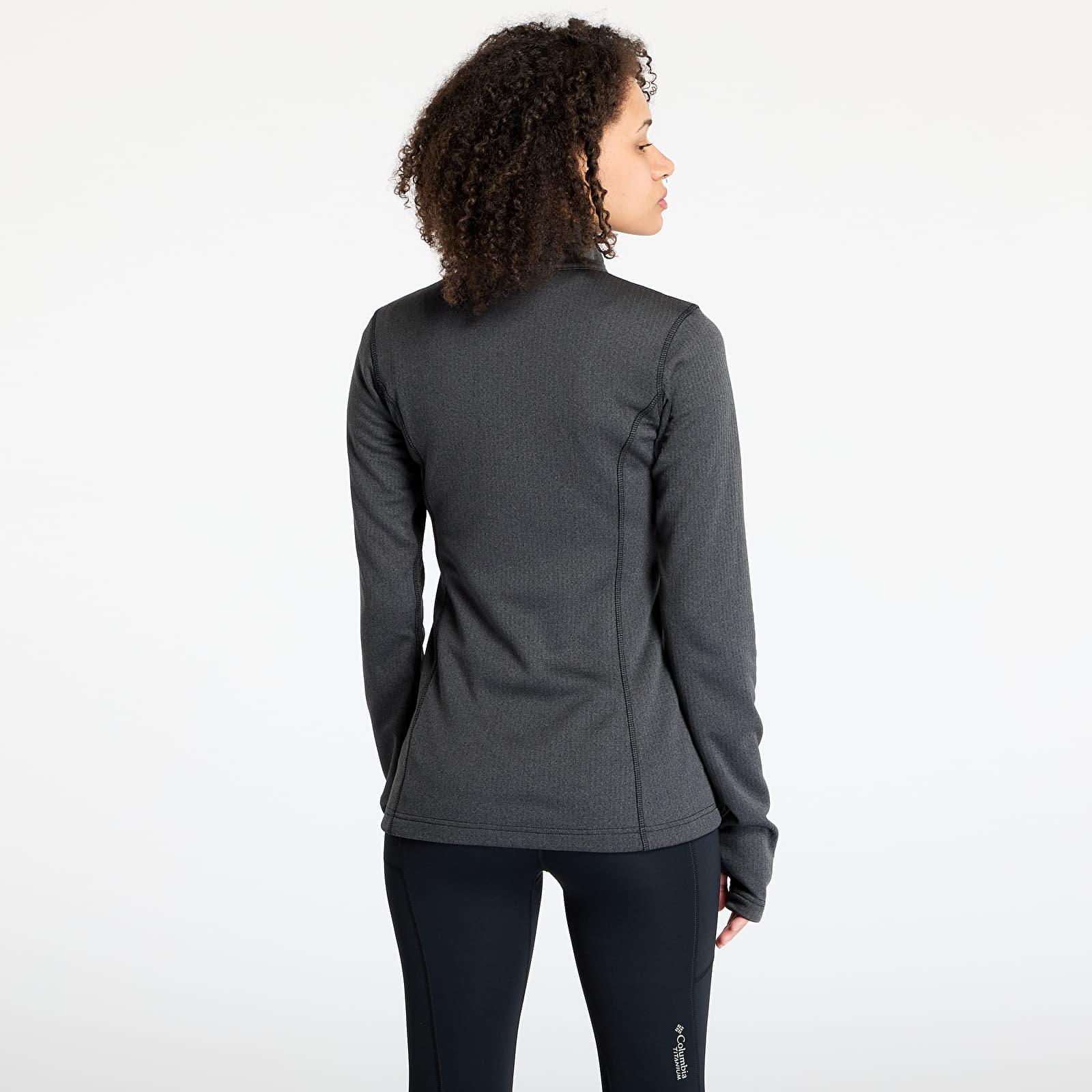 Women's Sweatshirts Columbia W Park View™ Grid Fleece Full Zip Black Heather