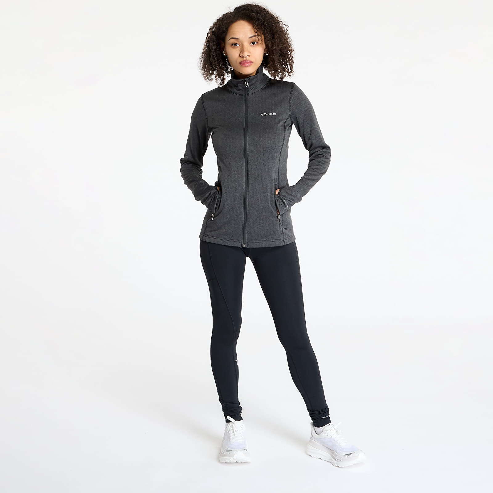 Women's Sweatshirts Columbia W Park View™ Grid Fleece Full Zip Black Heather