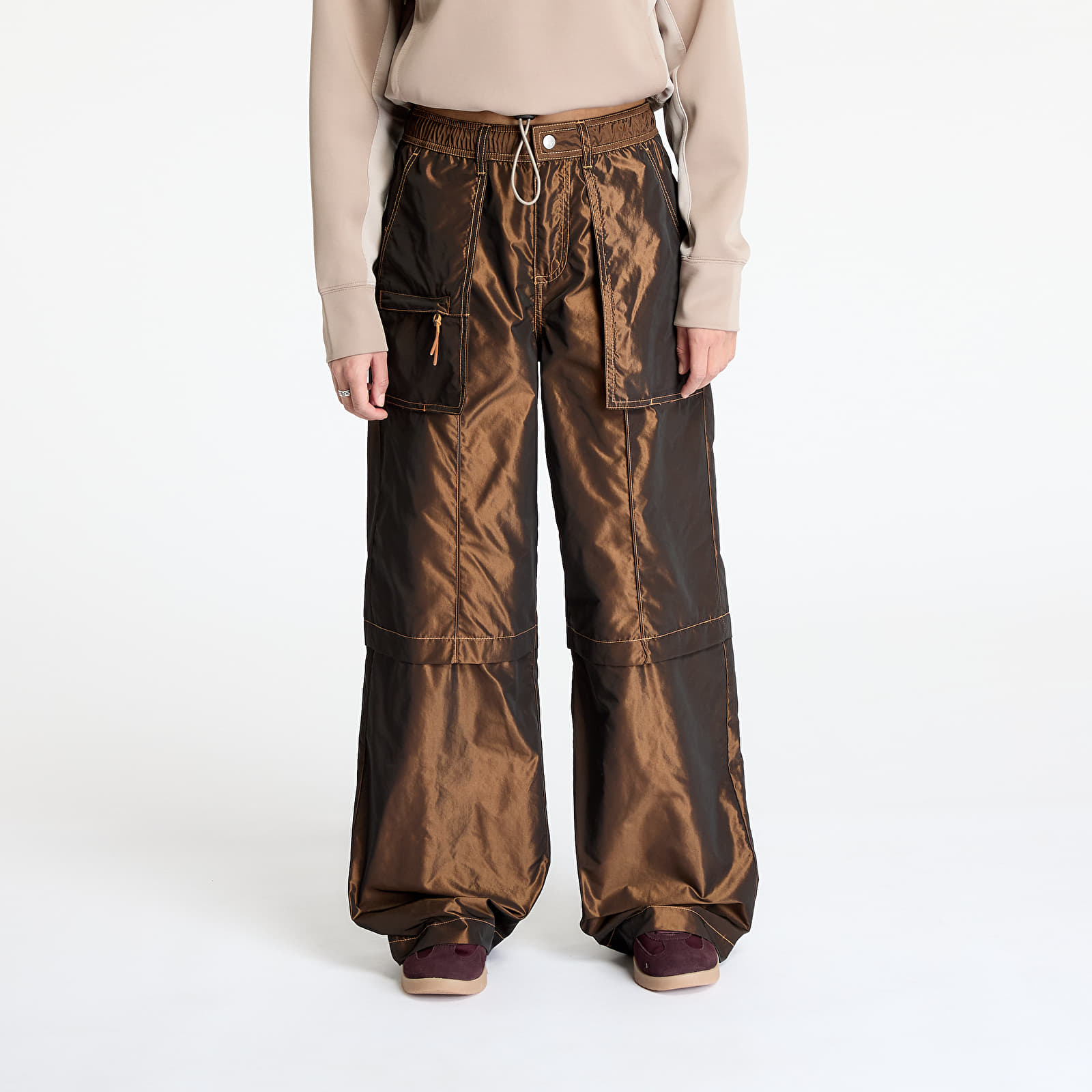 Women's Trousers Converse Water-Repellent Cargo Pants Brown