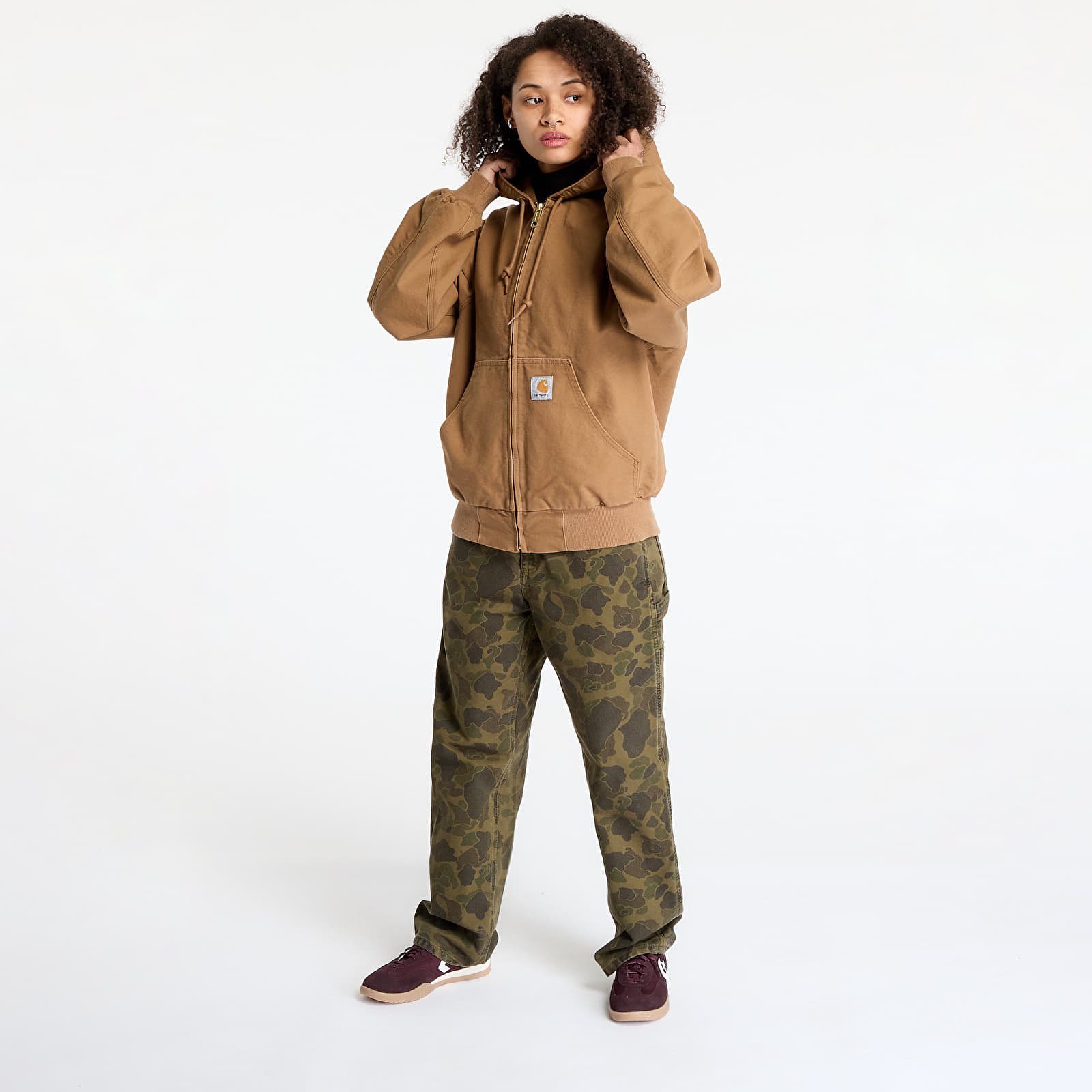 Herenjassen Carhartt WIP OG Active Jacket UNISEX Hamilton Brown Rinsed