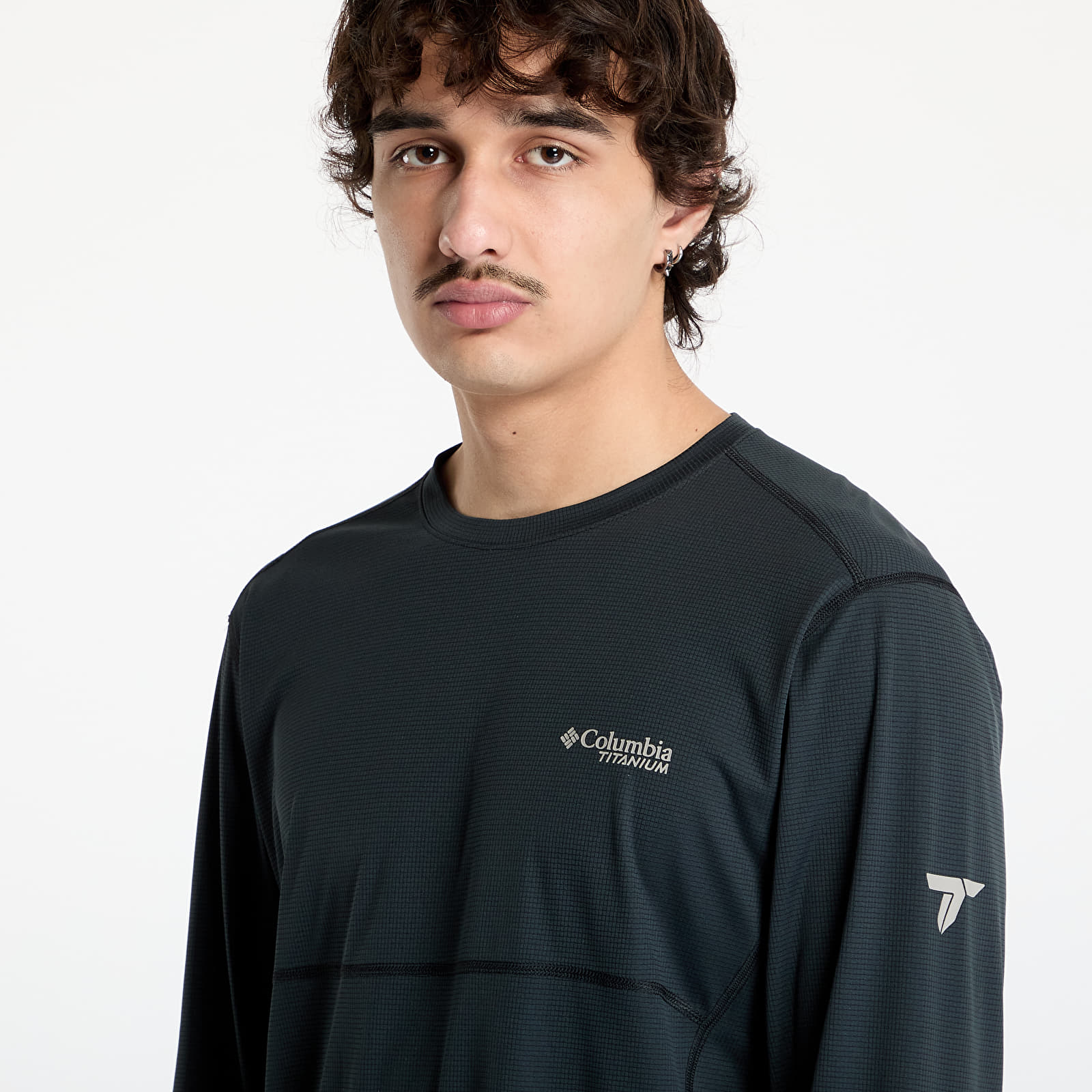 Herren-T-Shirts Columbia Cirque River™ Pro Longsleeve Crew T-Shirt Black