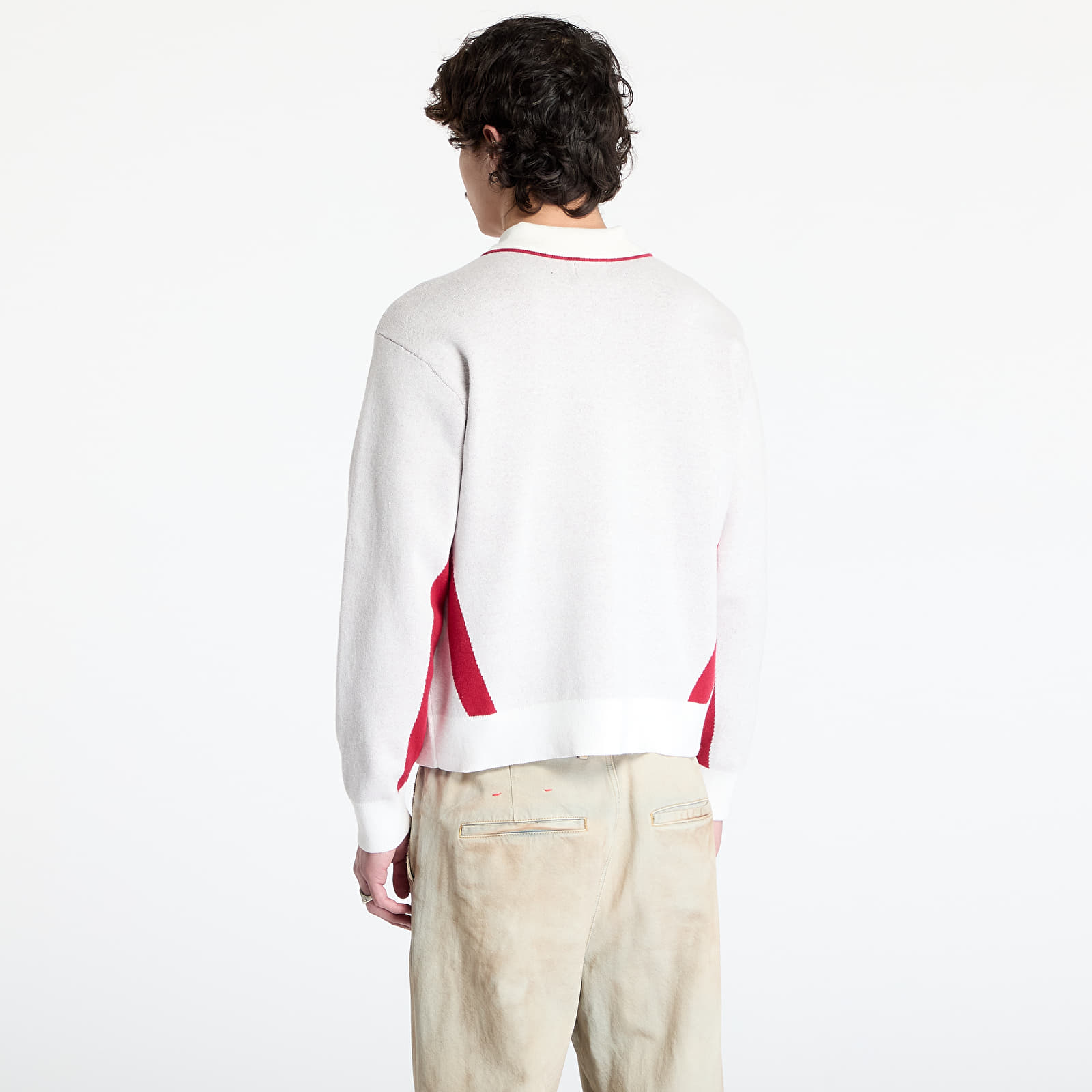 Men's sweaters OBEY Soccer Polo Sweater White Multi