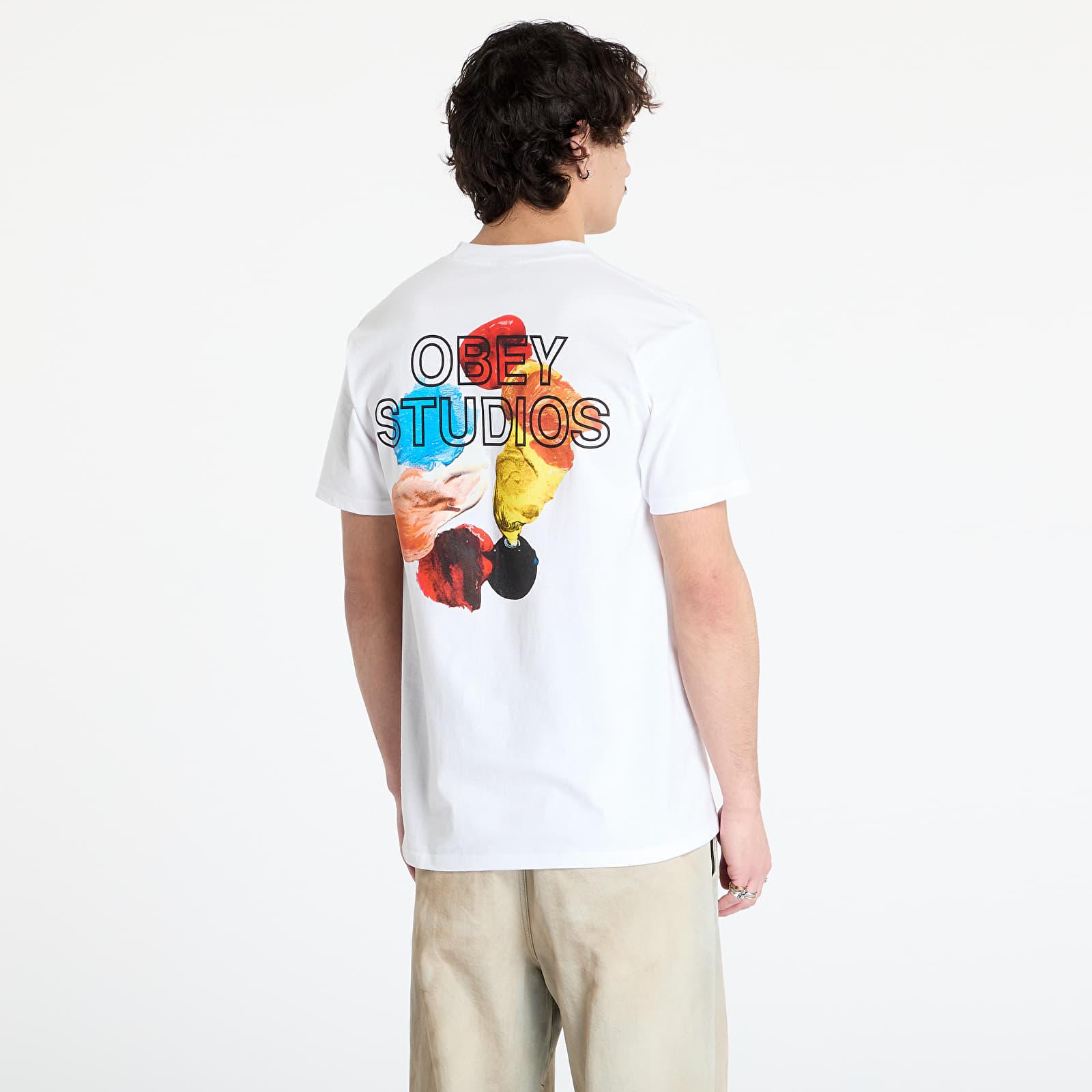 Men's T-shirts OBEY Studios Palette T-Shirt White