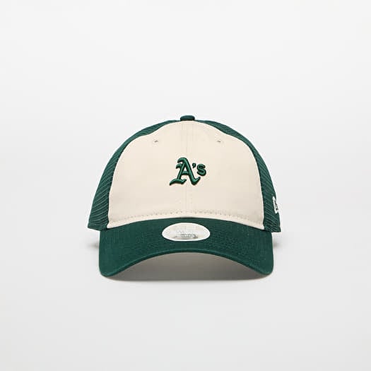 Czapka New Era Trucker MLB 9TWENTY Oakland Athletics Light Cream/ Dark Green