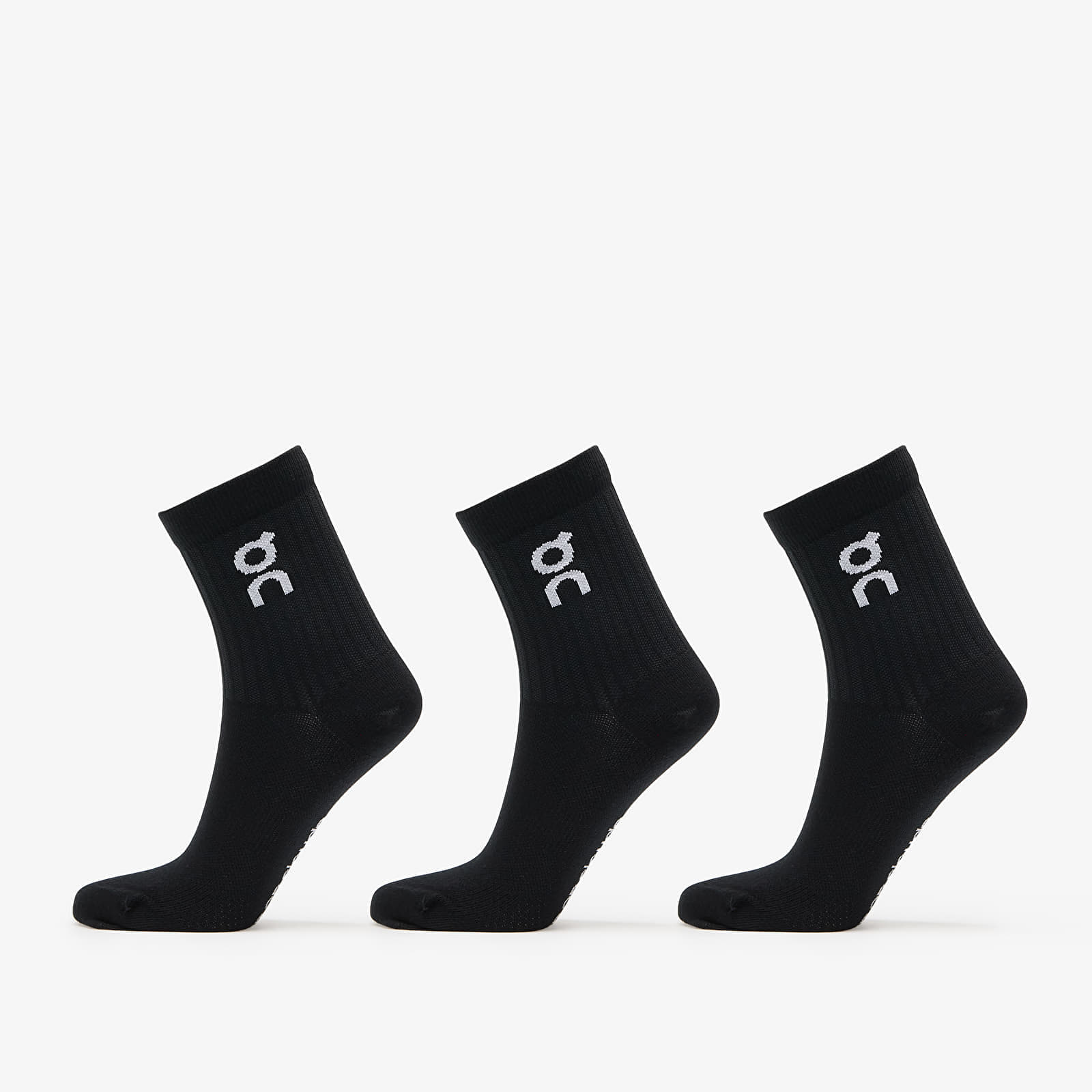 On Logo Sock High 3-Pack Black M