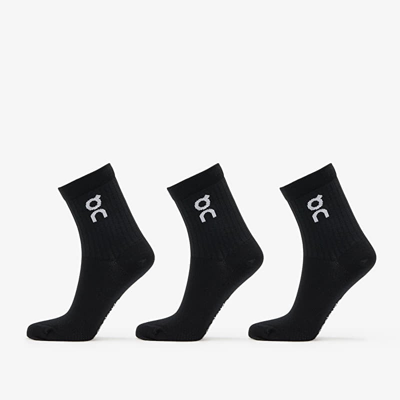 On Logo Sock High 3-Pack Black