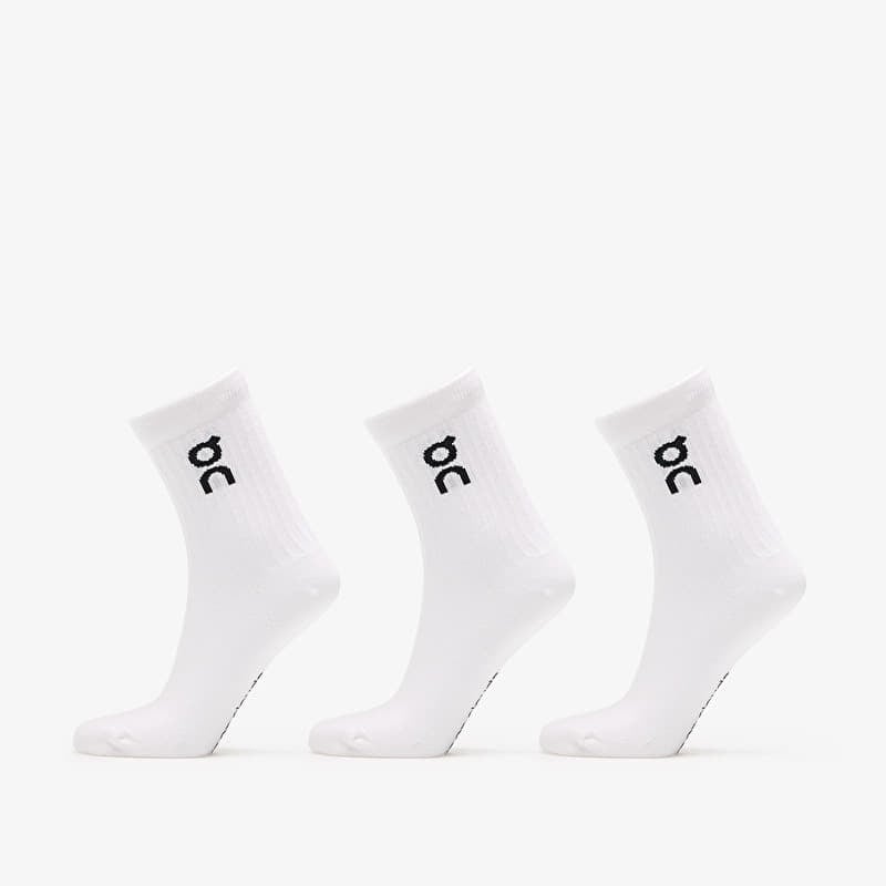 On Logo Sock High 3-Pack White