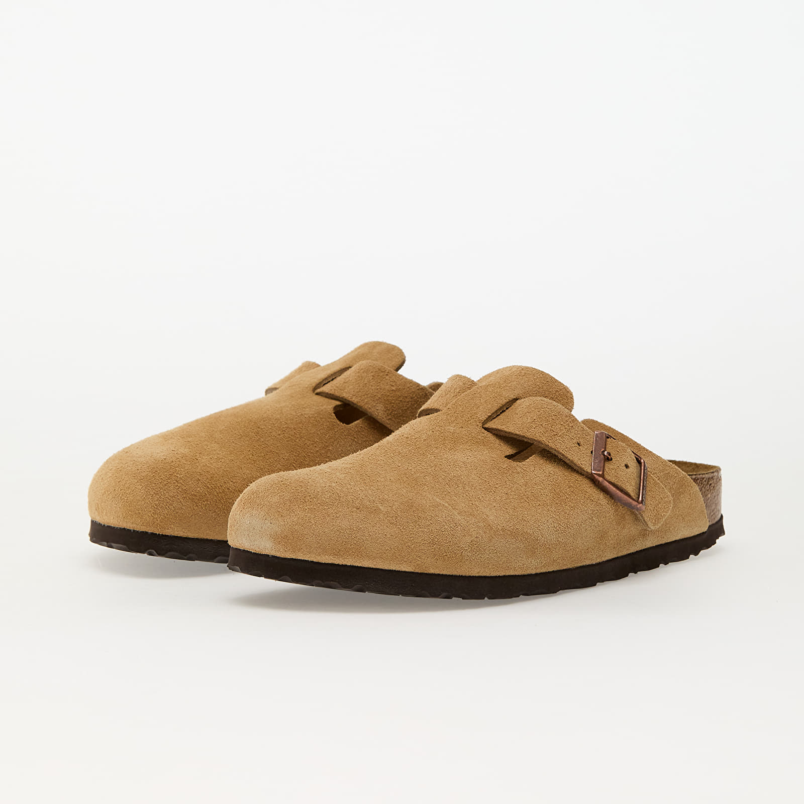 Zapatillas mujer Birkenstock Boston Suede Leather Latte Cream