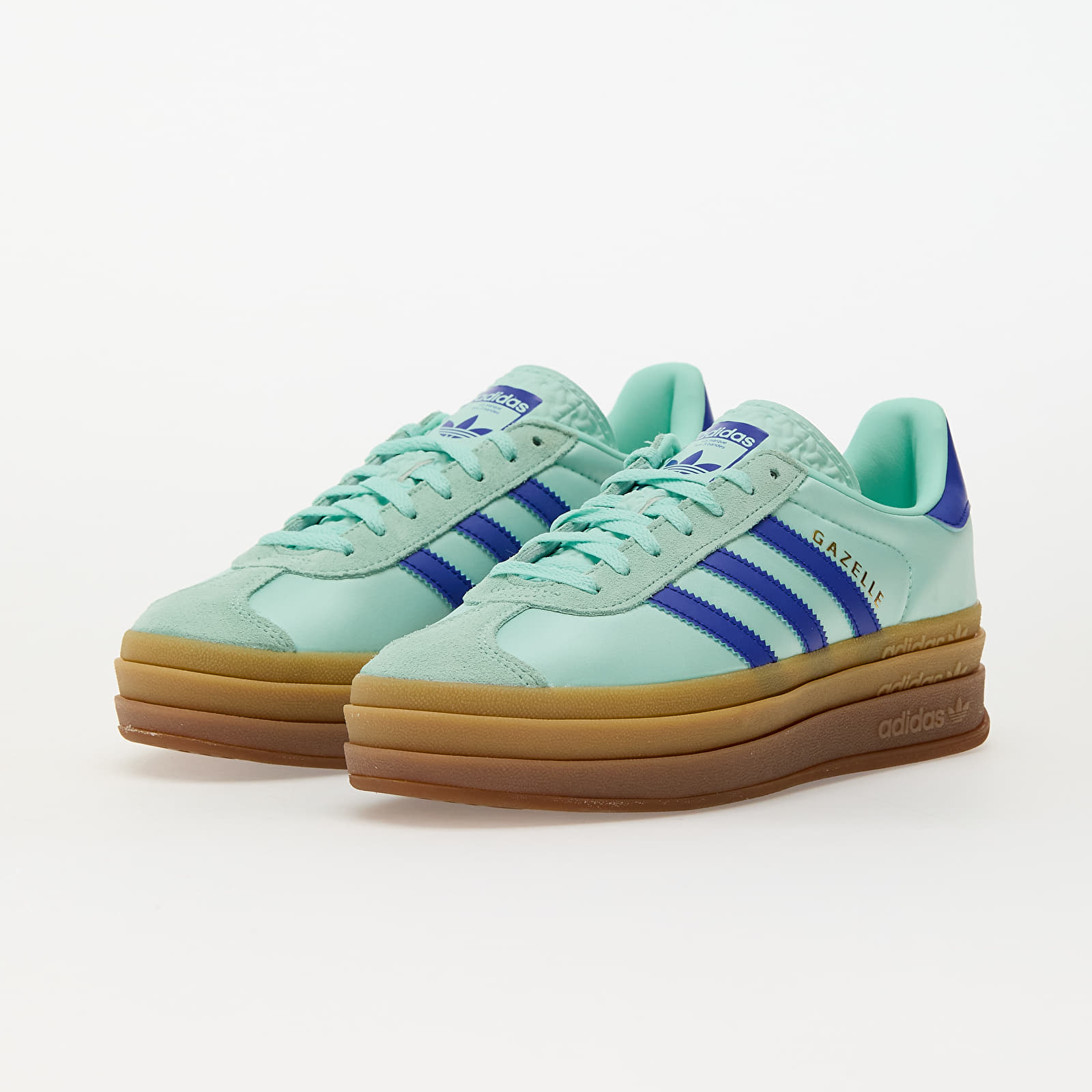 Zapatillas mujer adidas Gazelle Bold W Clear Mint/ Lucid Blue/ Gold Metallic