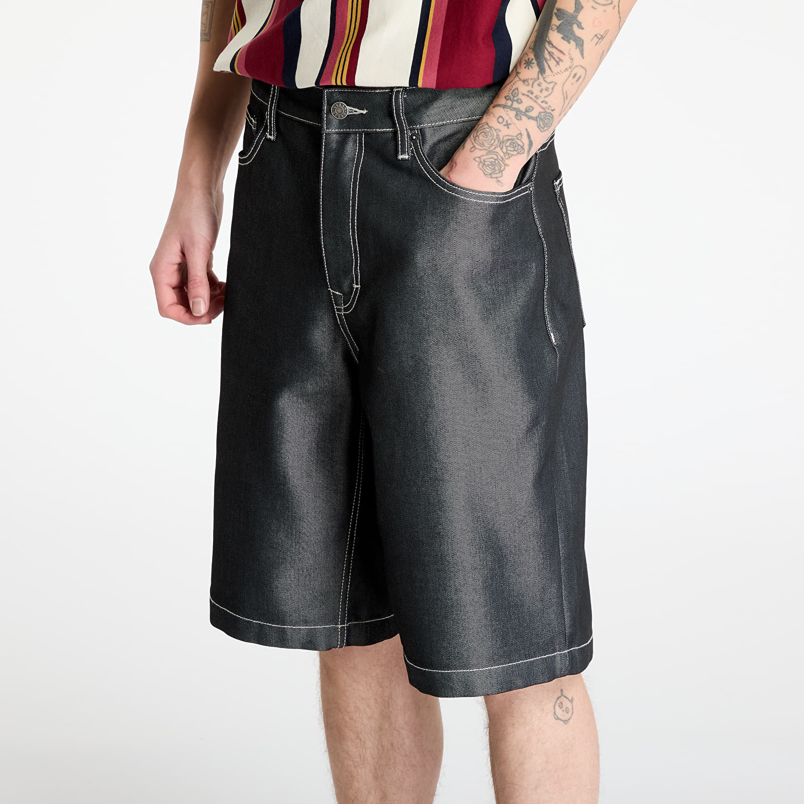 Shorts Guess Originals Baggy Denim Short Go Metallic Grey