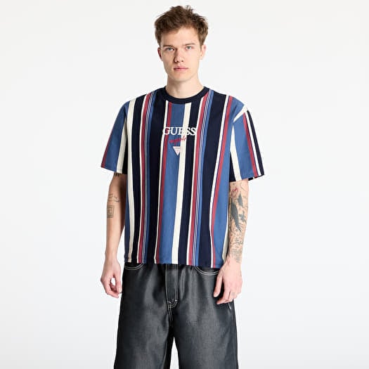 T-shirt GUESS Originals Go Vertical Stripe Tee Pennant Blue Multi