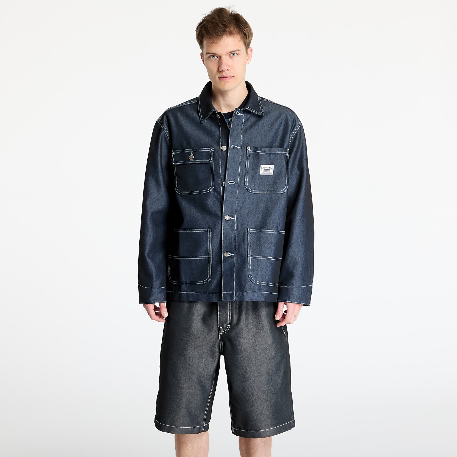 Jacken Guess Originals Metallic Chore Jacket Go Metallic Blue