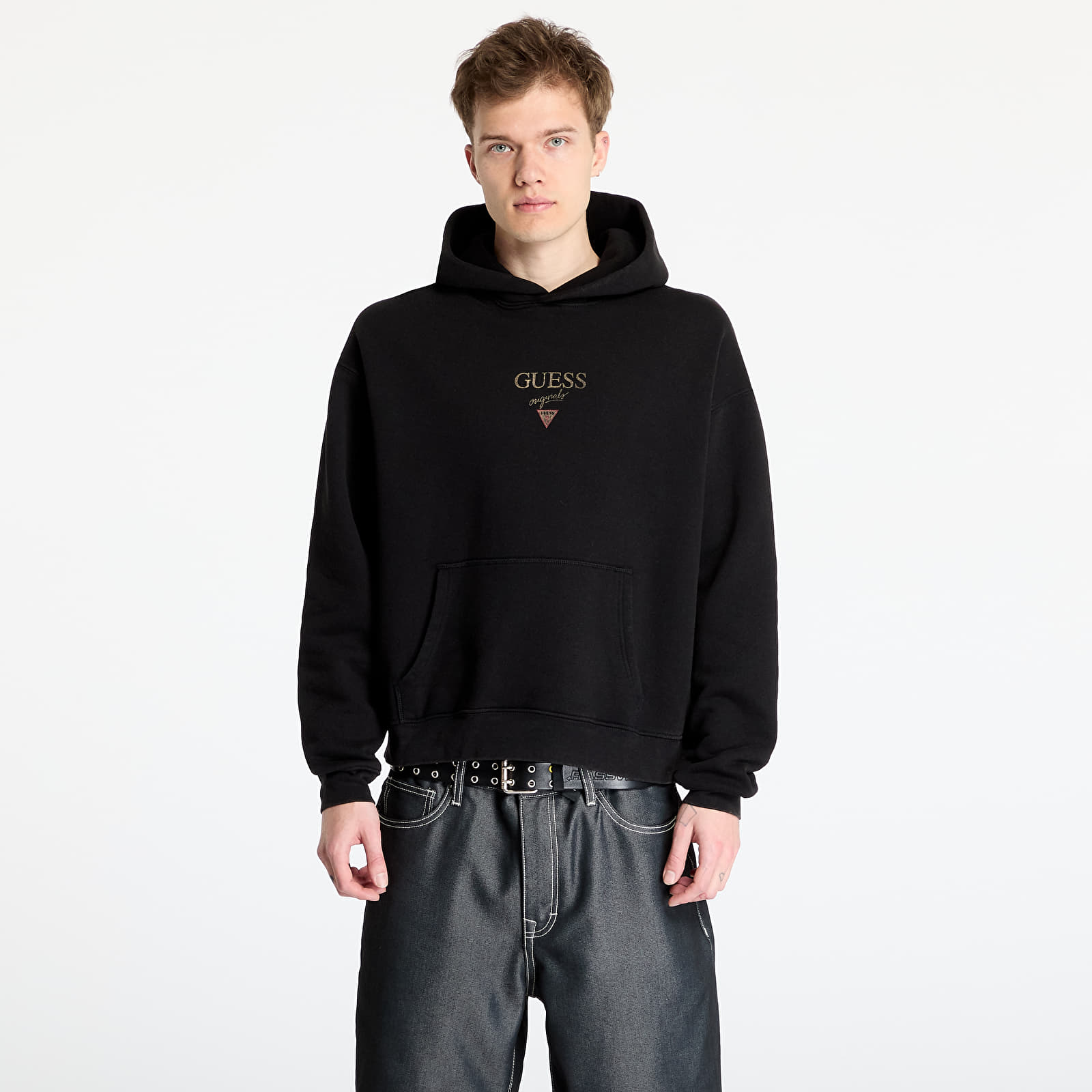 Sweatshirts Guess Originals Baker LoGuess Originals Hoodie Jet Black Multi