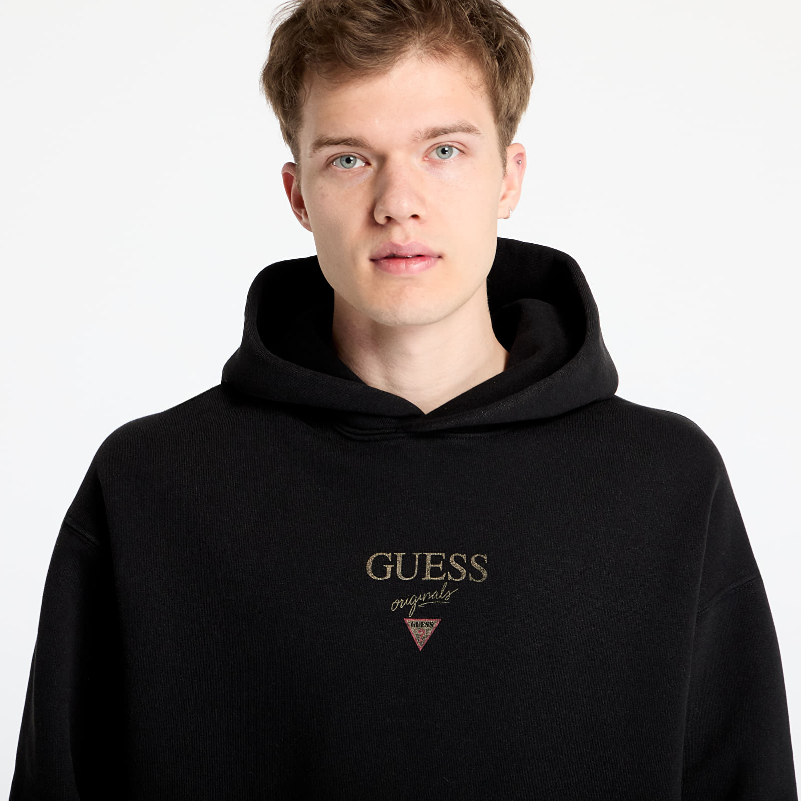 Sweatshirts Guess Originals Baker LoGuess Originals Hoodie Jet Black Multi