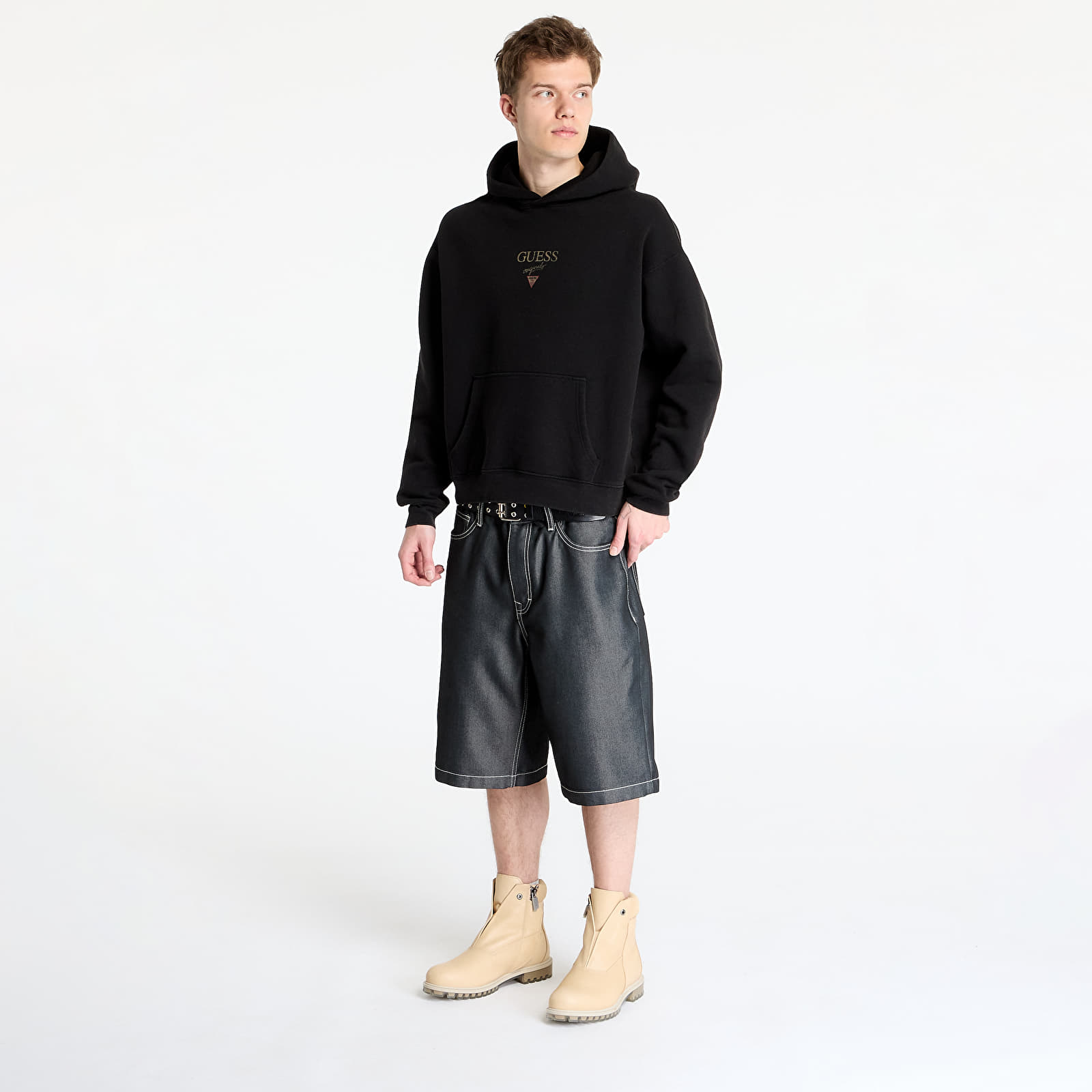 Sweatshirts Guess Originals Baker LoGuess Originals Hoodie Jet Black Multi