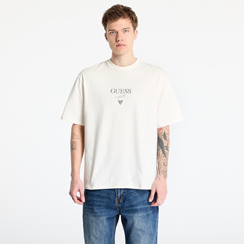 T-shirt GUESS Go Printed Baker Logo Tee Sandy Shore