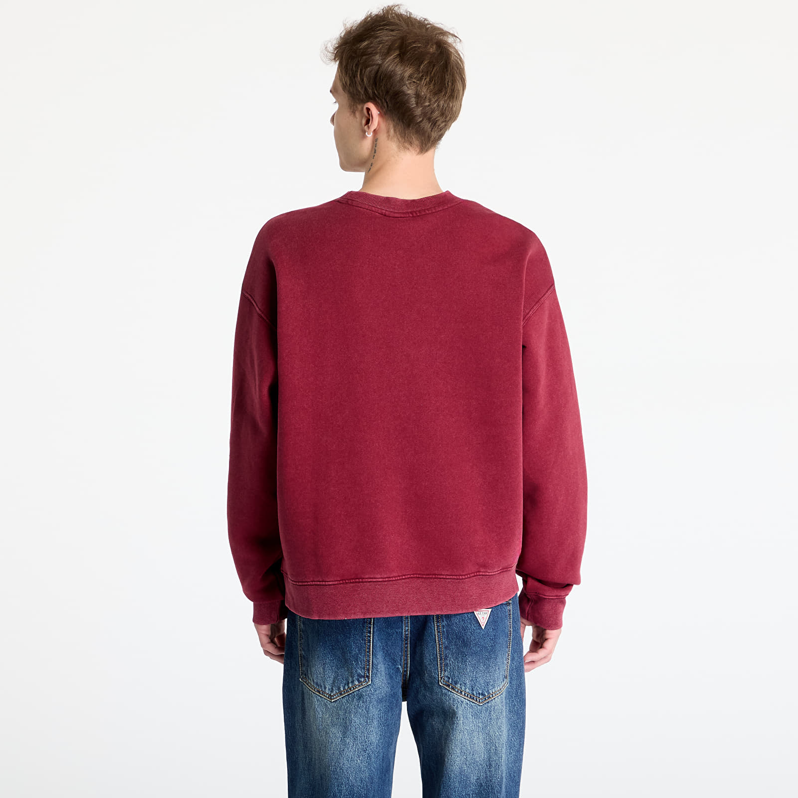Sudaderas GUESS Originals Go Vintage Triangle Crewneck Vino Multi