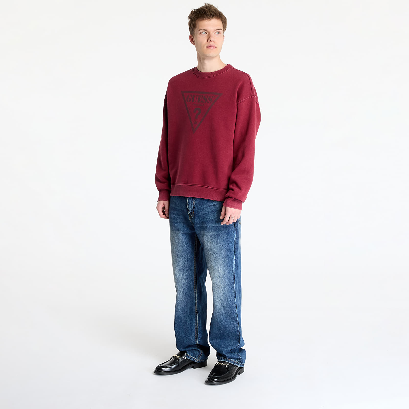 Sudaderas GUESS Originals Go Vintage Triangle Crewneck Vino Multi