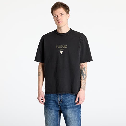 T-shirt GUESS Originals Go Printed Baker Logo Tee Jet Black Multi
