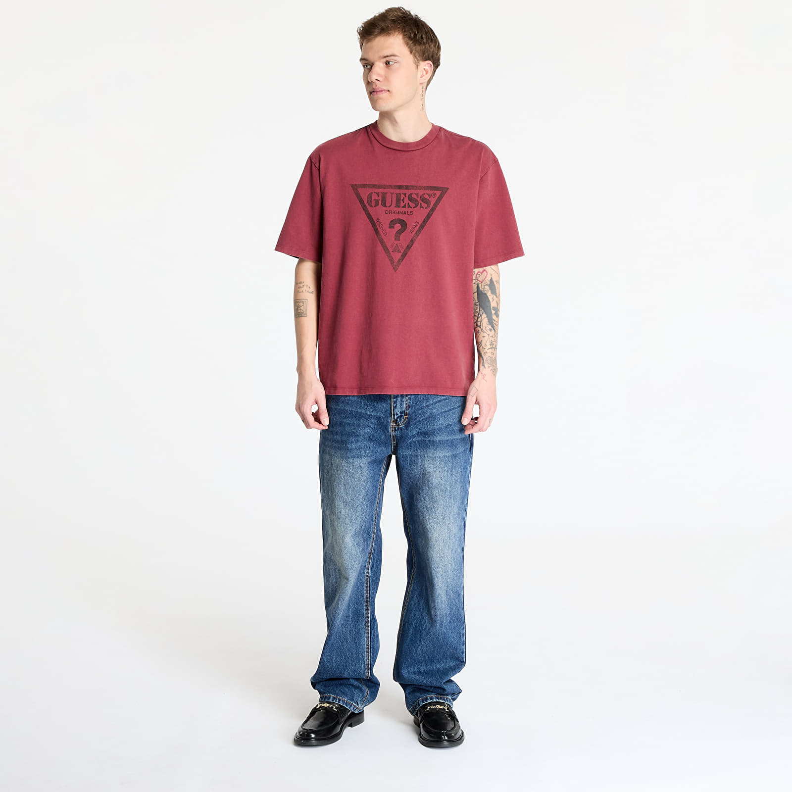 T-shirts GUESS Originals Go Vintage Triangle Tee Vino Multi