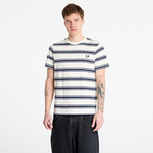 Φανελάκι FRED PERRY Fine Stripe T-Shirt Ecru