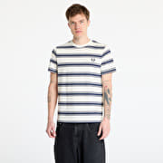 FRED PERRY Fine Stripe T-Shirt Ecru