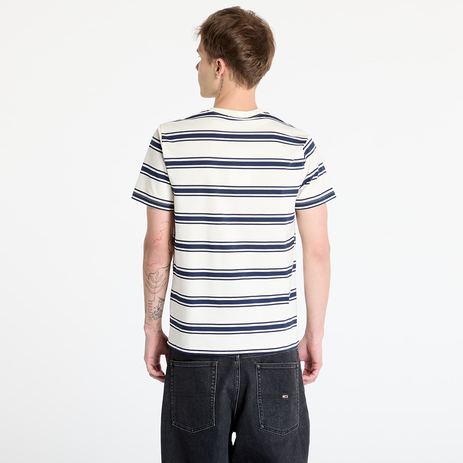Men's T-shirts FRED PERRY Fine Stripe T-Shirt Ecru